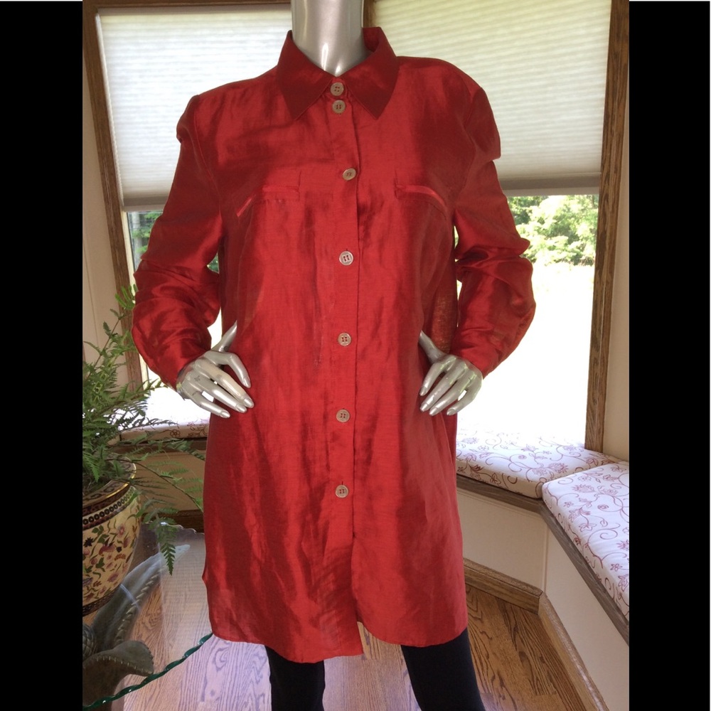 Givenchy Button Tunic Blouse Size FR 48, US 14 XXL
